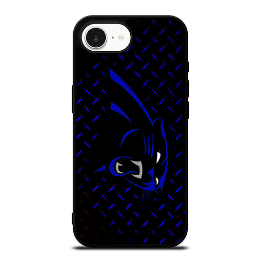 Metal Caroline Panthers iPhone 16e case black TPU silicone rubber protective cover by Casedear