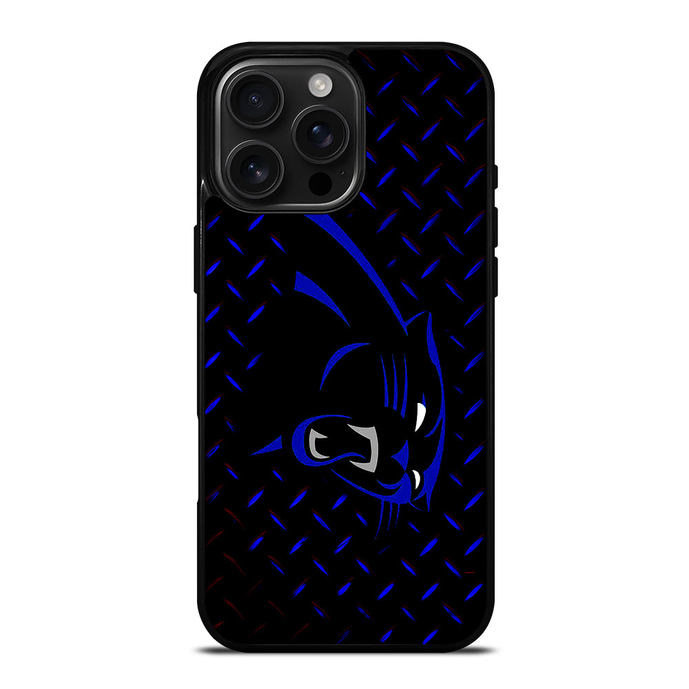 Metal Caroline Panthers iPhone 16 Pro Max Case