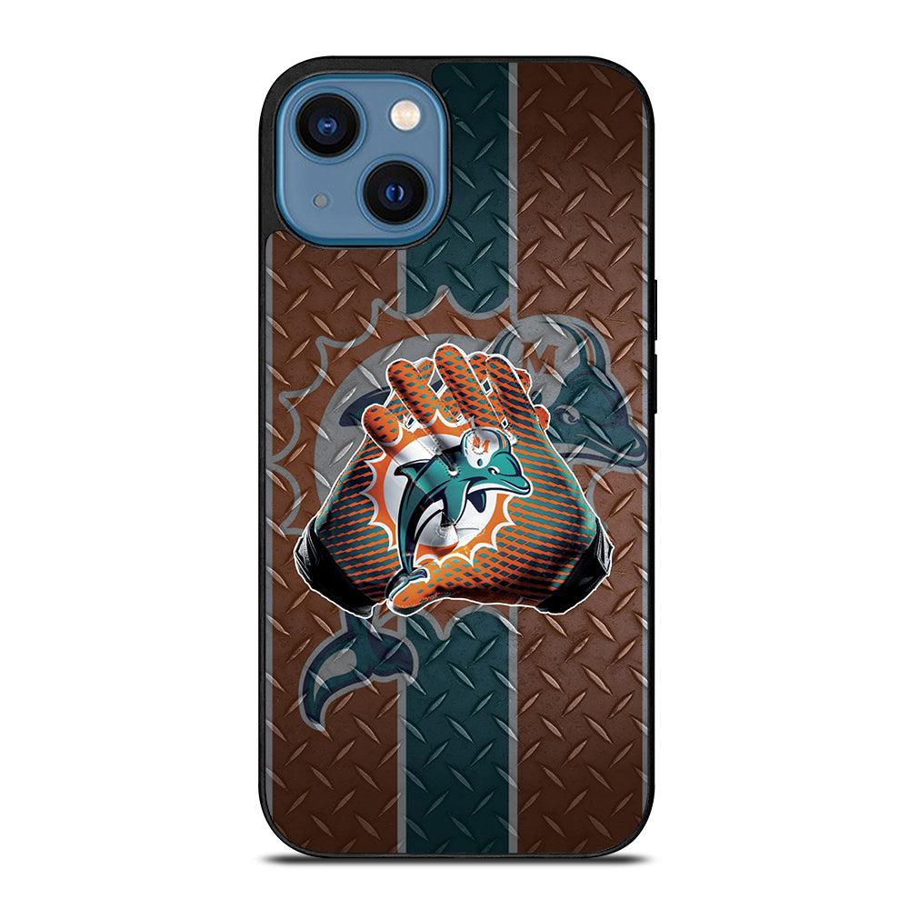 Miami Dolphins Football Gloves iPhone 14 Case