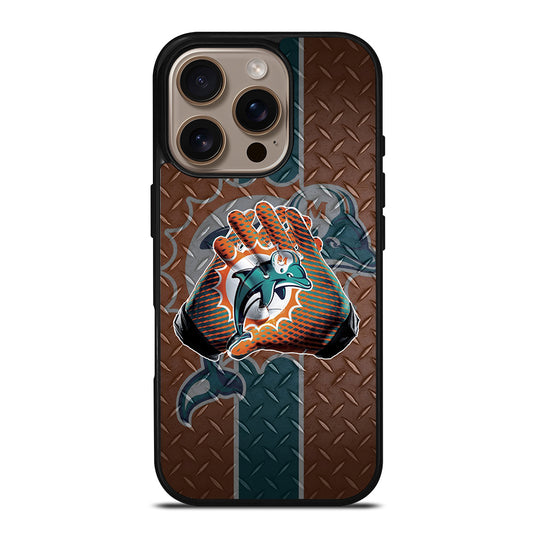 Miami Dolphins Football Gloves iPhone 16 Pro Case