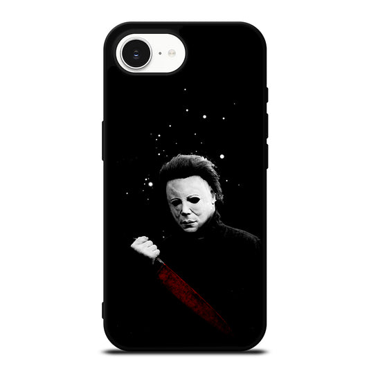 Michael Myers Halloween Assassin iPhone 16e case black TPU silicone rubber protective cover by Casedear