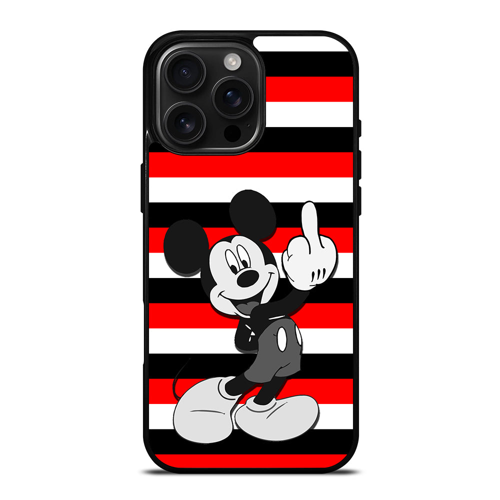 Mickey Mouse Middle Finger iPhone 16 Pro Max Case