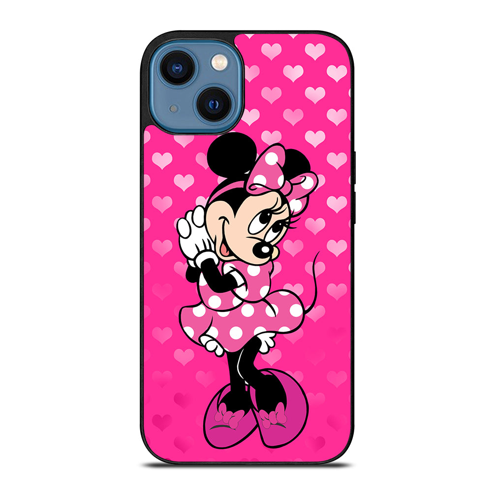 Minnie Mouse In Pink Heart iPhone 14 Case