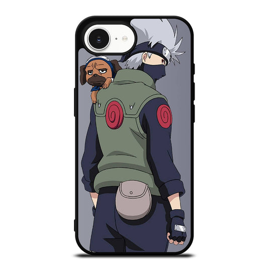 NARUTO KAKASHI HATAKE iPhone 16e case black TPU silicone rubber protective cover by Casedear