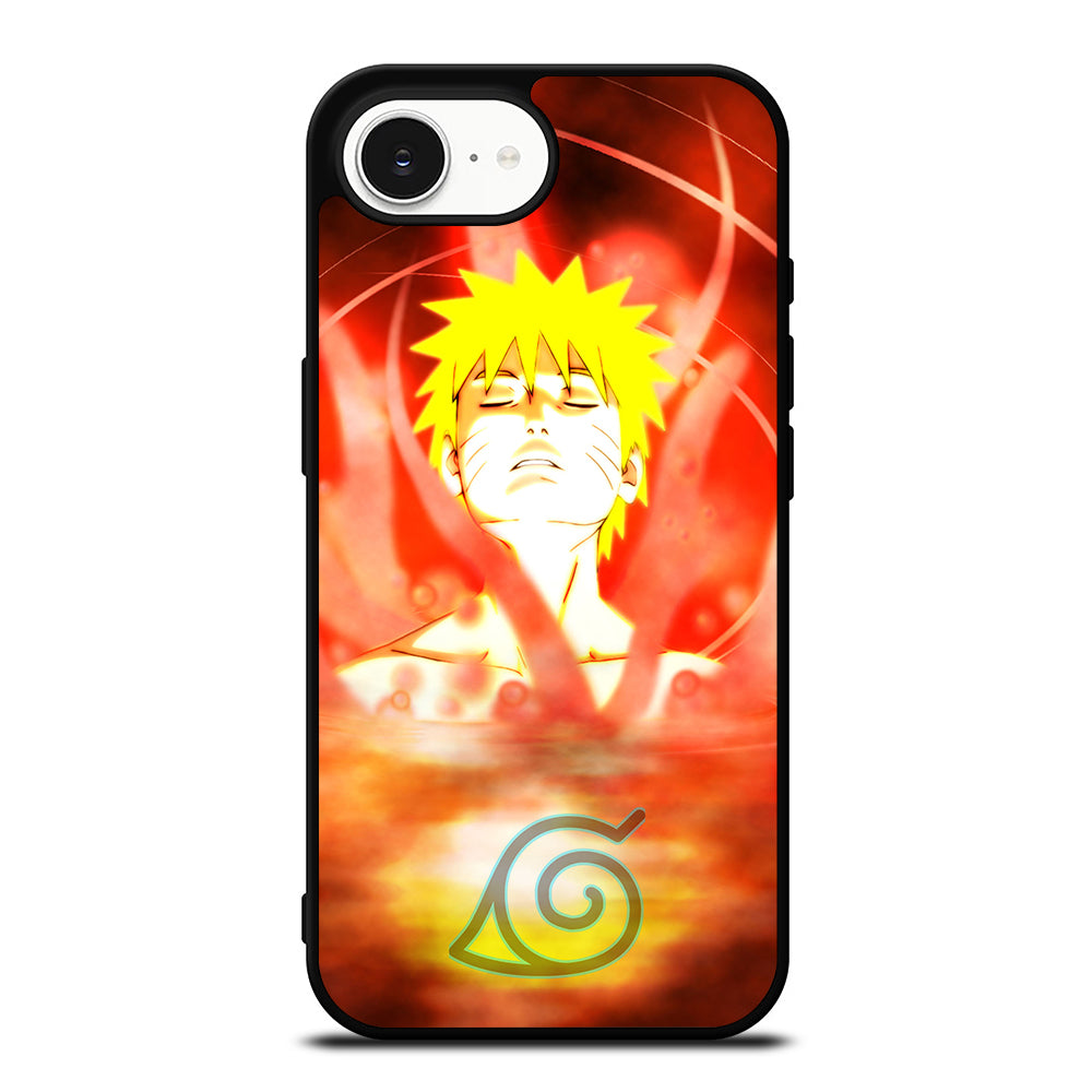 NARUTO SHIPUDEN iPhone 16e case black TPU silicone rubber protective cover by Casedear