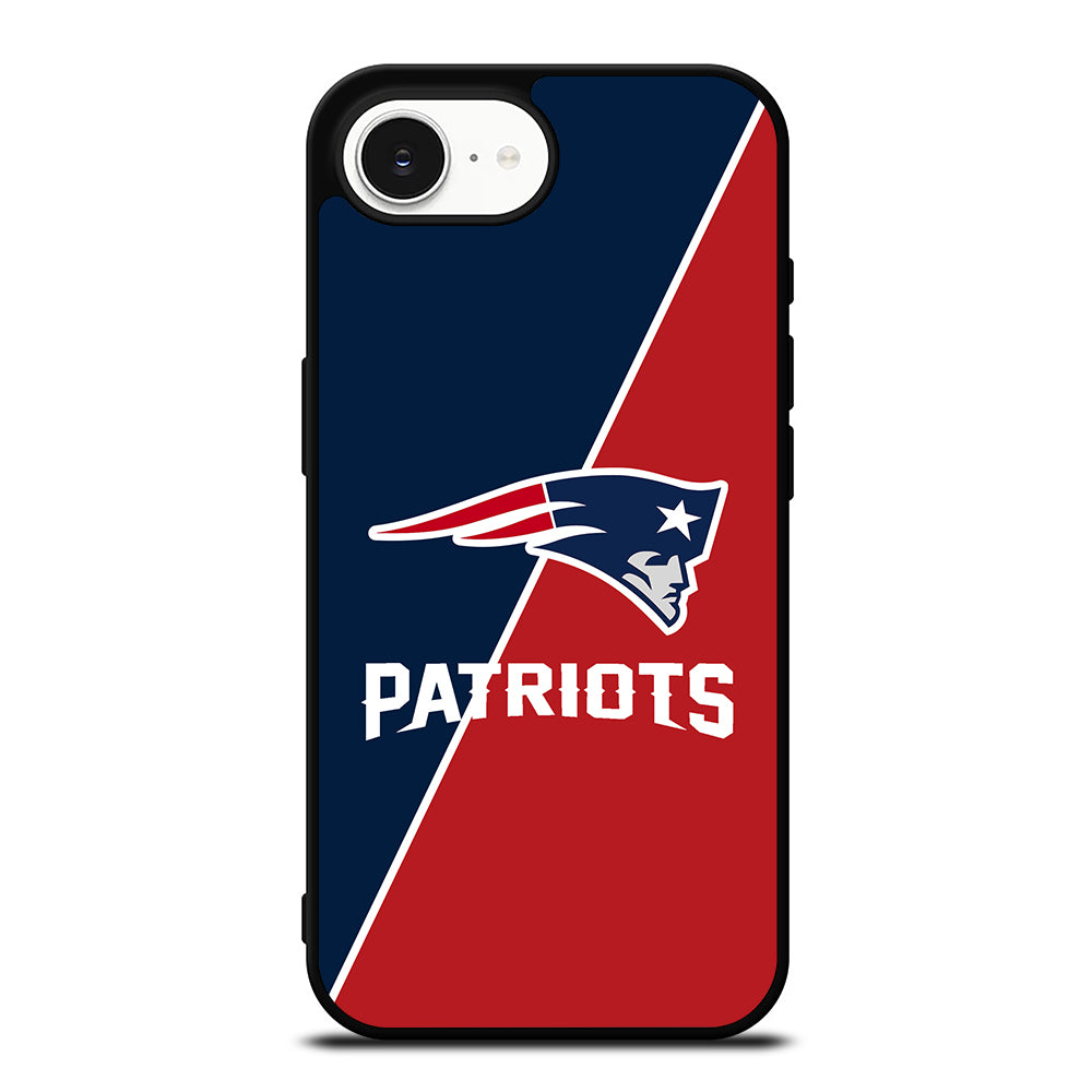 NEW ENGLAND PATRIOTS EMBLEM iPhone 16e case black TPU silicone rubber protective cover by Casedear