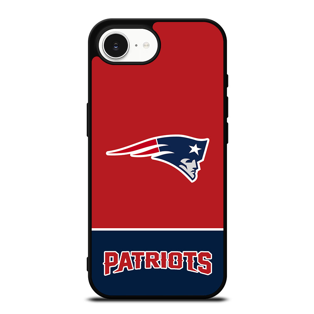 NEW ENGLAND PATRIOTS LOGO iPhone 16e case black TPU silicone rubber protective cover by Casedear