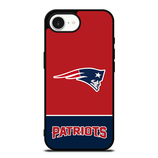 NEW ENGLAND PATRIOTS LOGO iPhone 16e case black TPU silicone rubber protective cover by Casedear