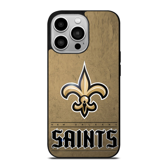 NEW ORLEANS SAINTS LOGO AND BACKGROUND iPhone 14 Pro Case