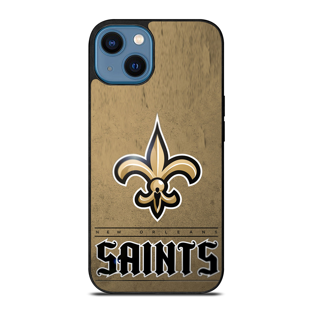 NEW ORLEANS SAINTS LOGO AND BACKGROUND iPhone 14 Case