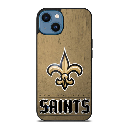 NEW ORLEANS SAINTS LOGO AND BACKGROUND iPhone 14 Case