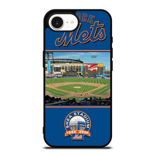 NEW YORK METS STADIUM iPhone 16e case black TPU silicone rubber protective cover by Casedear