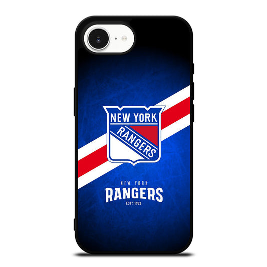NEW YORK RANGERS COOL iPhone 16e case black TPU silicone rubber protective cover by Casedear