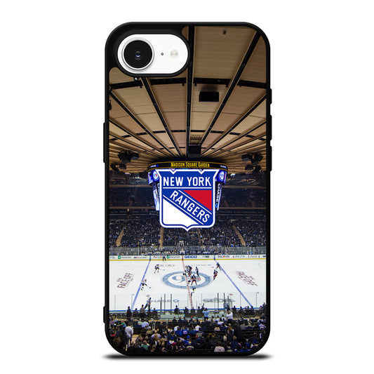 NEW YORK RANGERS HOME iPhone 16e case black TPU silicone rubber protective cover by Casedear