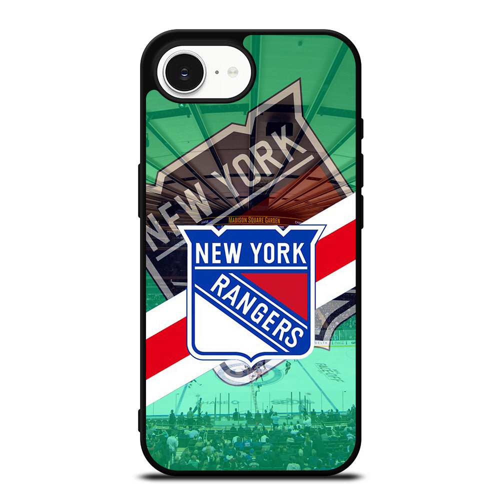 NEW YORK RANGERS STD iPhone 16e case black TPU silicone rubber protective cover by Casedear