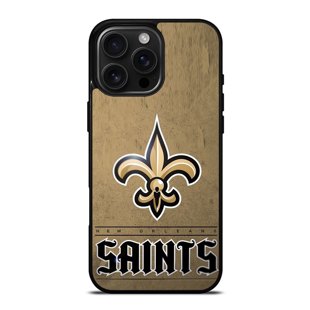 NEW ORLEANS SAINTS LOGO AND BACKGROUND iPhone 16 Pro Max Case