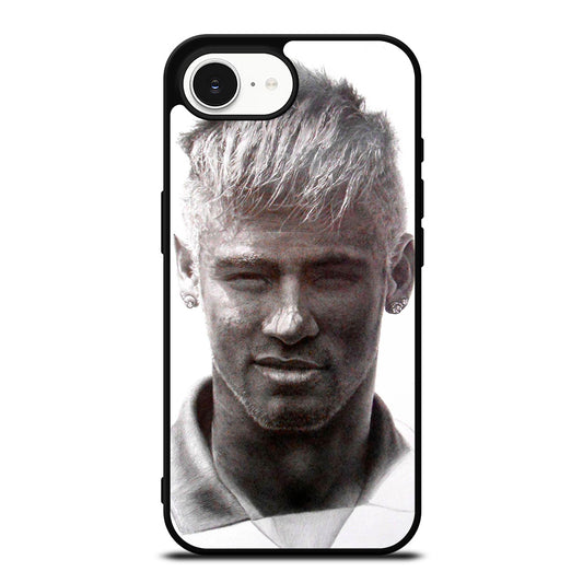 NEYMAR JR MONOCHROME FACE iPhone 16e case black TPU silicone rubber protective cover by Casedear