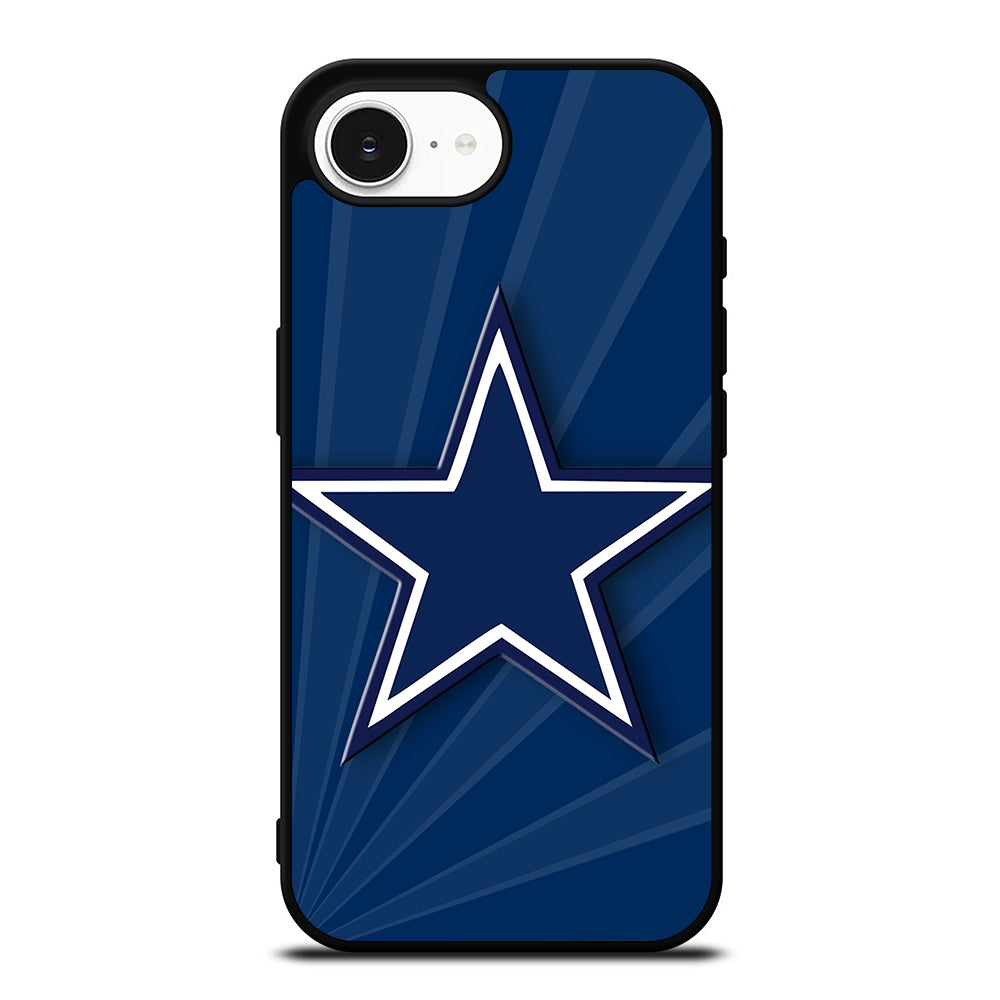 NFL Dallas Cowboys Logo iPhone 16e case black TPU silicone rubber protective cover by Casedear