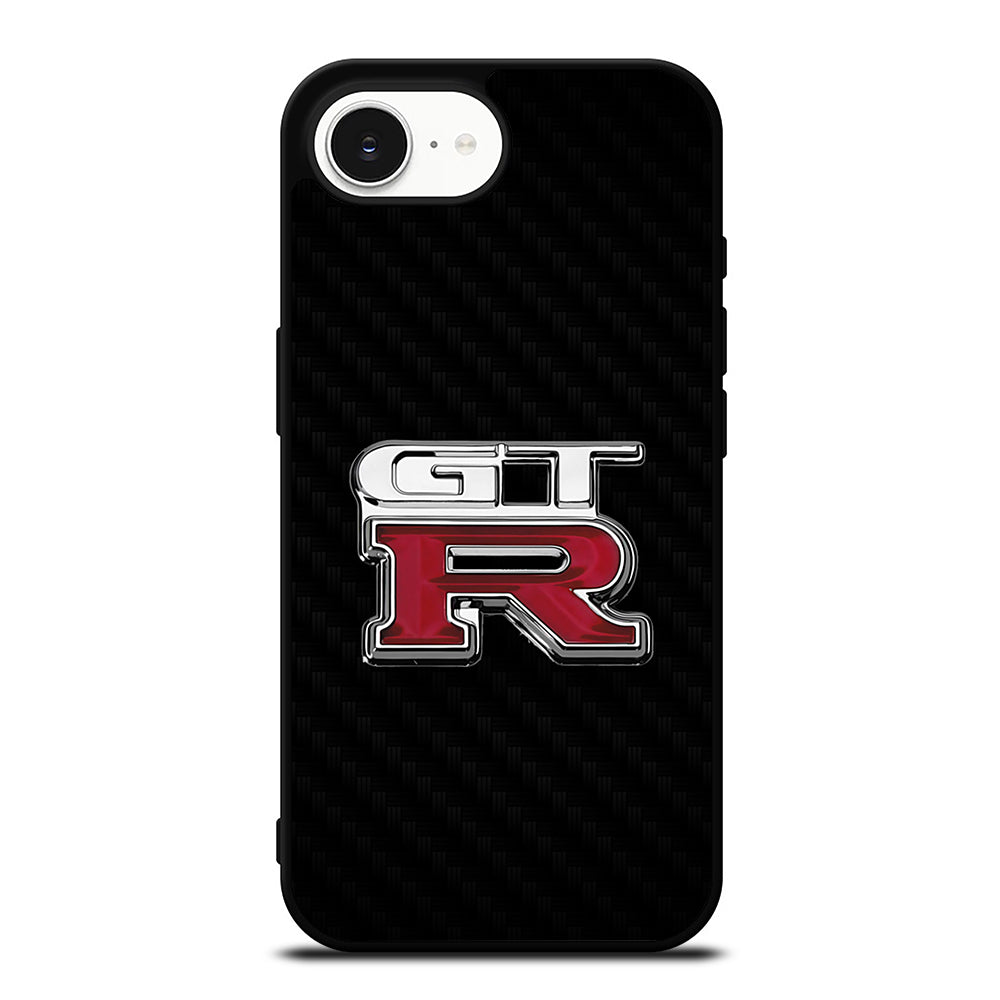Nissan GTR Logo iPhone 16e case black TPU silicone rubber protective cover by Casedear