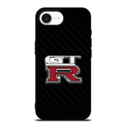 Nissan GTR Logo iPhone 16e case black TPU silicone rubber protective cover by Casedear