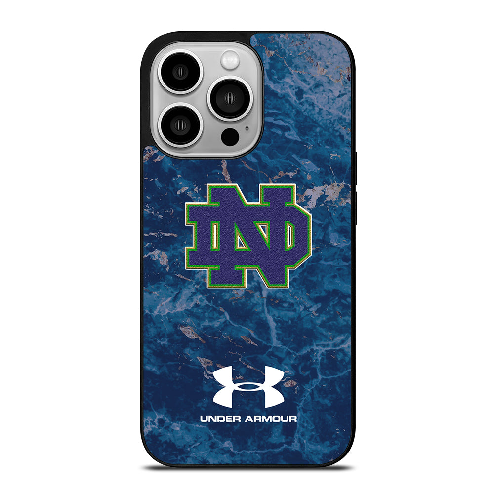 Notre Dame Under Armour Marble iPhone 14 Pro Case