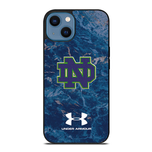 Notre Dame Under Armour Marble iPhone 14 Case
