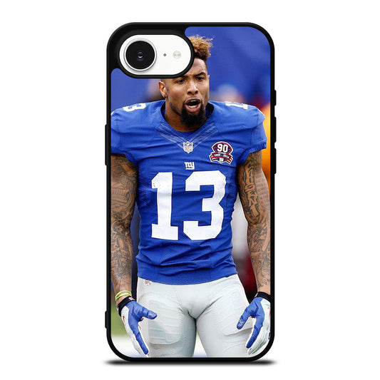 ODELL BECKHAM JR NY GIANTS iPhone 16e case black TPU silicone rubber protective cover by Casedear