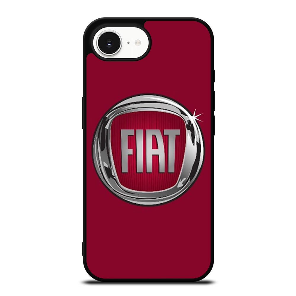 ORIGINAL FIAT LOGO iPhone 16e case black TPU silicone rubber protective cover by Casedear