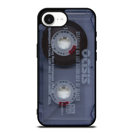 Oasis Cassette iPhone 16e case black TPU silicone rubber protective cover by Casedear