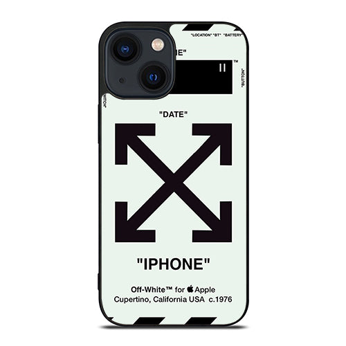 Off White Time Date iPhone 14 Plus Case