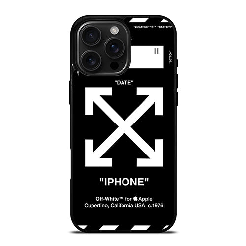 Off White Black Wall iPhone 16 Pro Max Case