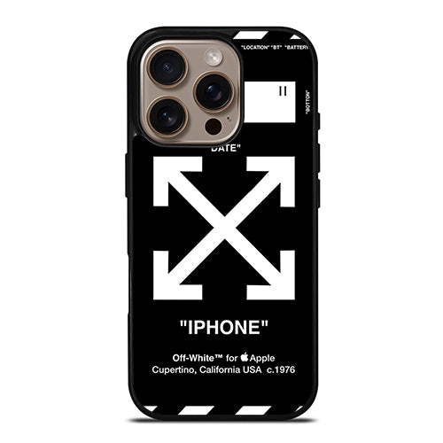 Off White Black Wall iPhone 16 Pro Case