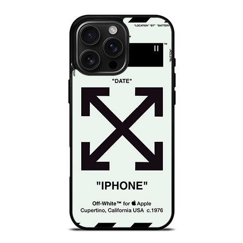 Off White Time Date iPhone 16 Pro Max Case