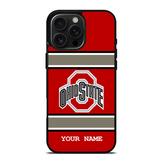 Ohio State Buckeyes Custom Your Name iPhone 16 Pro Max Case