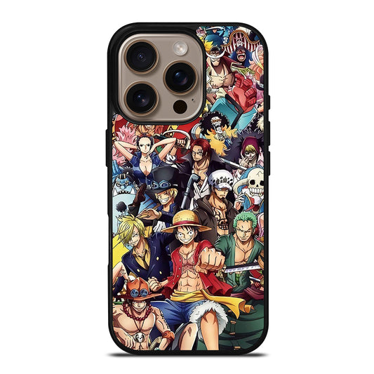 One Piece Luffy Collage iPhone 16 Pro Case