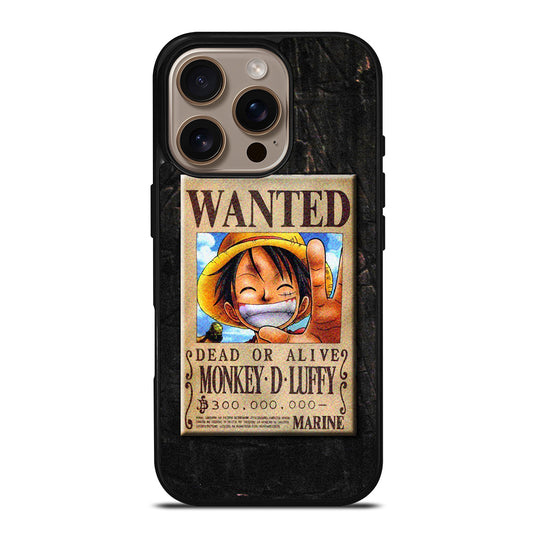 One Piece Luffy Wanted iPhone 16 Pro Case