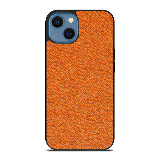 Orange Leather Image iPhone 14 Case