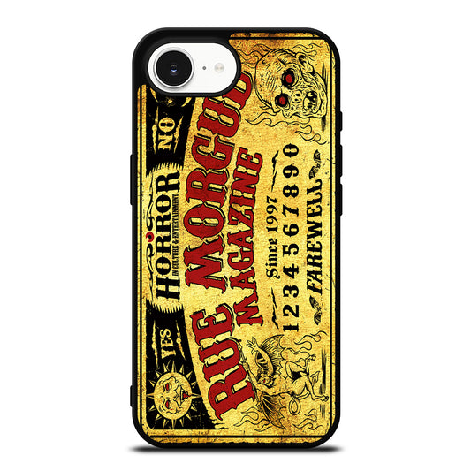 Ouija Board Horror iPhone 16e case black TPU silicone rubber protective cover by Casedear
