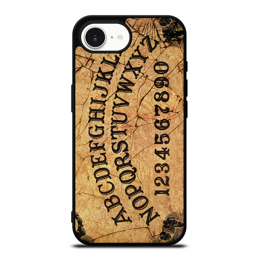 Ouija Board Letter iPhone 16e case black TPU silicone rubber protective cover by Casedear