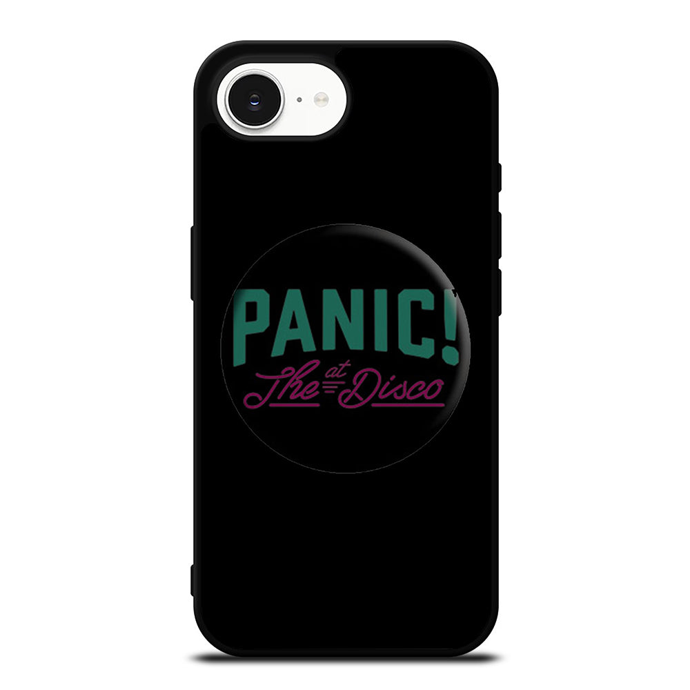 PANIC AT THE DISCO LOGO BUTTON iPhone 16e case black TPU silicone rubber protective cover by Casedear