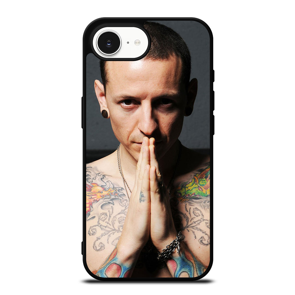 PETRUSICH CHESTER BENNINGTON iPhone 16e case black TPU silicone rubber protective cover by Casedear