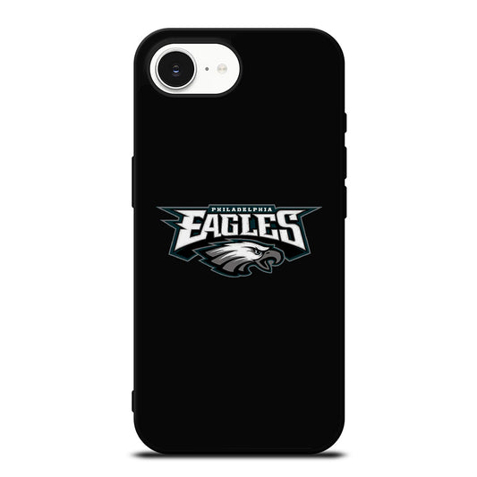 PHILADELPHIA EAGLES LOGO iPhone 16e case black TPU silicone rubber protective cover by Casedear