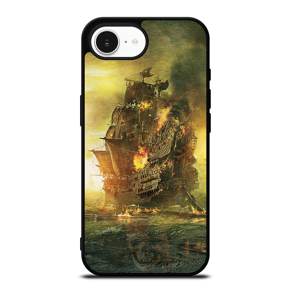 PIRATES OF THE CARIBBEAN SHADOW iPhone 16e case black TPU silicone rubber protective cover by Casedear