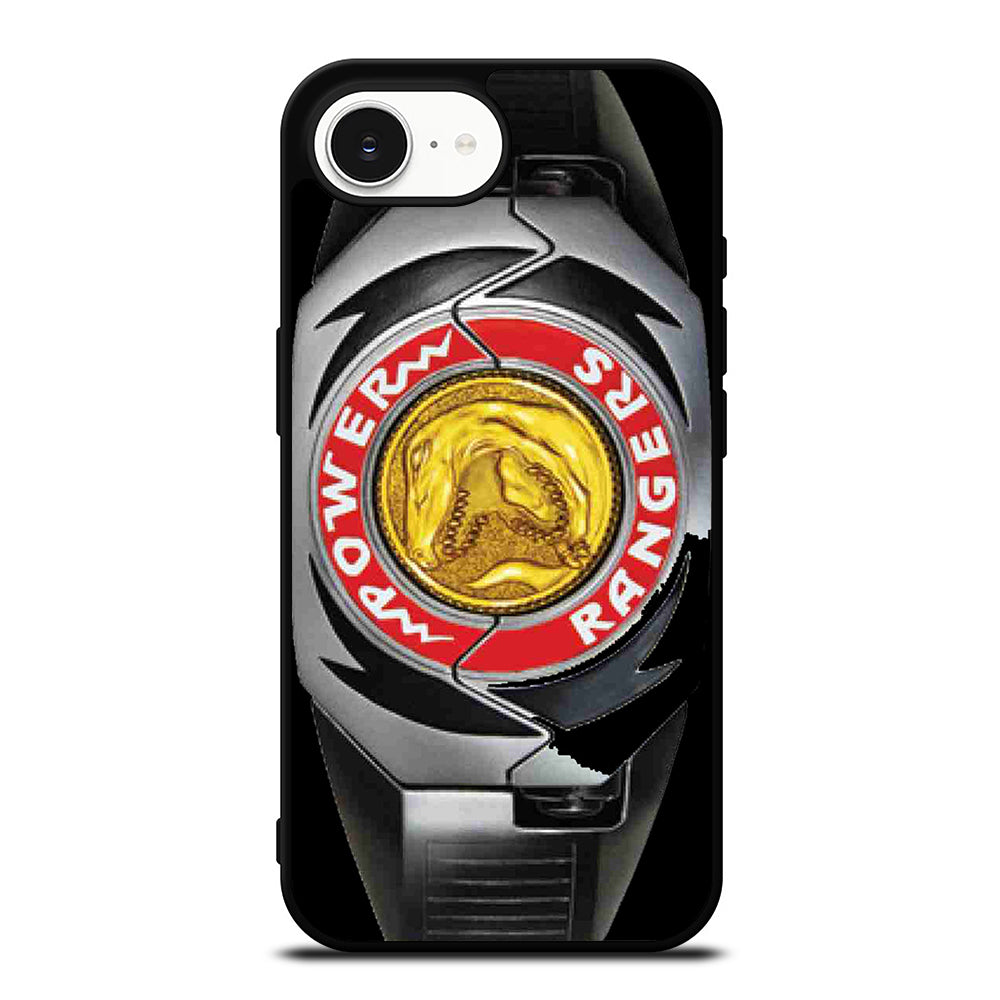 POWER RANGERS MIGHTY MORPHIN2 iPhone 16e case black TPU silicone rubber protective cover by Casedear