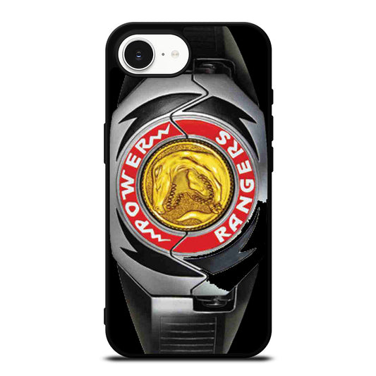 POWER RANGERS MIGHTY MORPHIN2 iPhone 16e case black TPU silicone rubber protective cover by Casedear