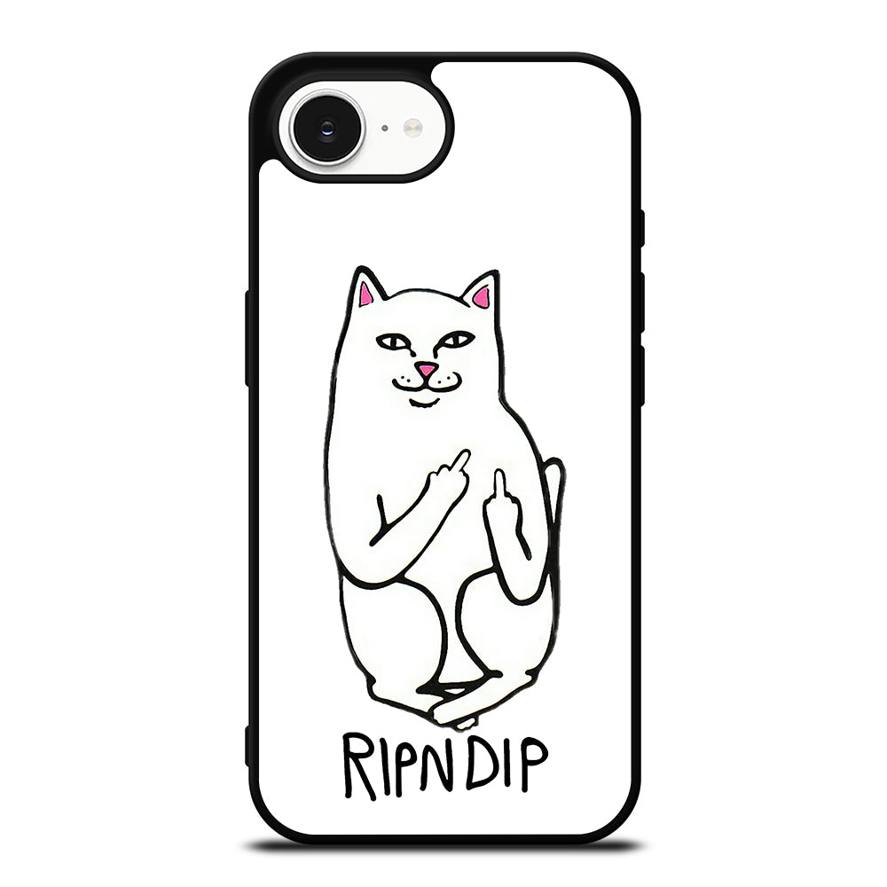 PREMIUM RIPNDIP iPhone 16e case black TPU silicone rubber protective cover by Casedear