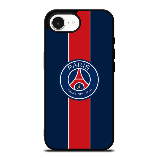 PSG Air Jordan Logo iPhone 16e case black TPU silicone rubber protective cover by Casedear