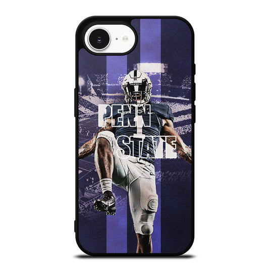 Penn State Icon iPhone 16e case black TPU silicone rubber protective cover by Casedear