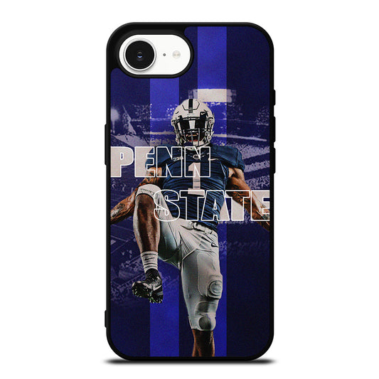 Penn State Player iPhone 16e case black TPU silicone rubber protective cover by Casedear