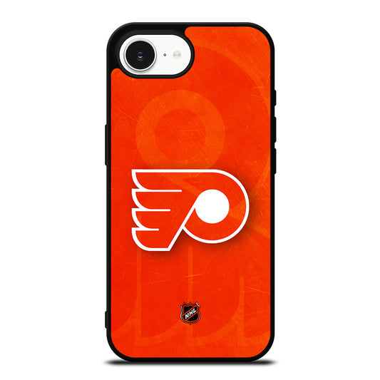 Philadelphia Flyers NHL Ice Hockey iPhone 16e case black TPU silicone rubber protective cover by Casedear